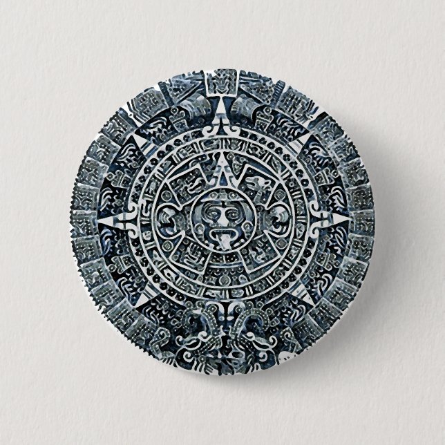 Mayan Calendar / Maya Kalender 2 Inch Round Button (Front)