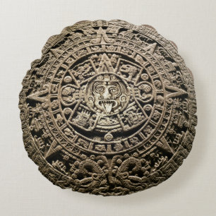 Mayan Calendar Round Pillow