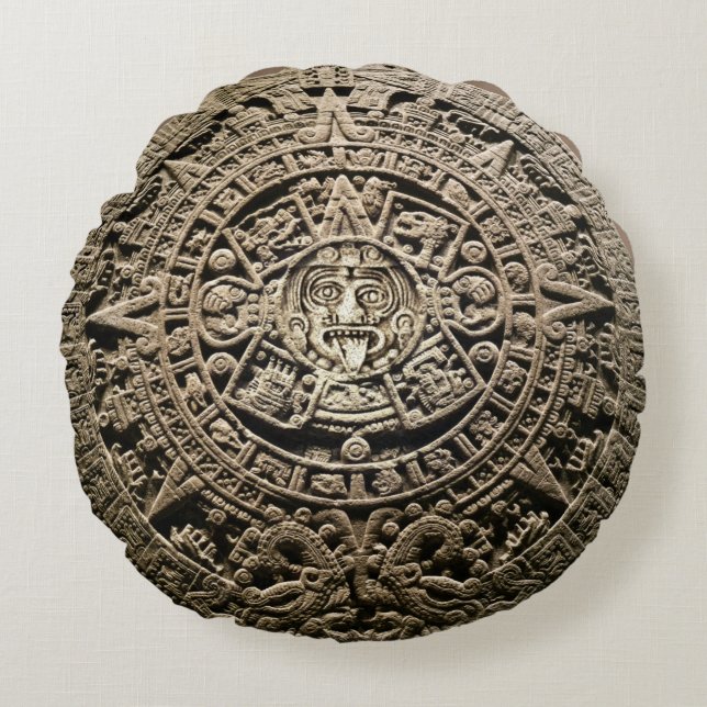 Mayan Calendar Round Pillow (Front)