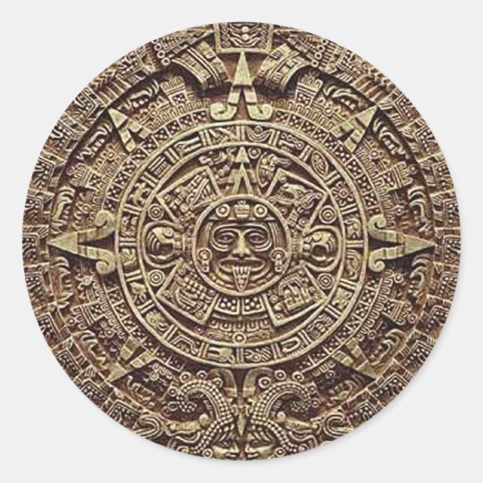 Mayan Calendar Stone 12.21.2012 Classic Round Sticker | Zazzle.ca