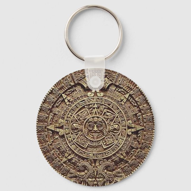 Mayan Calendar Stone 12.21.2012 Keychain (Front)
