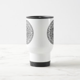 Mayan calender travel mug