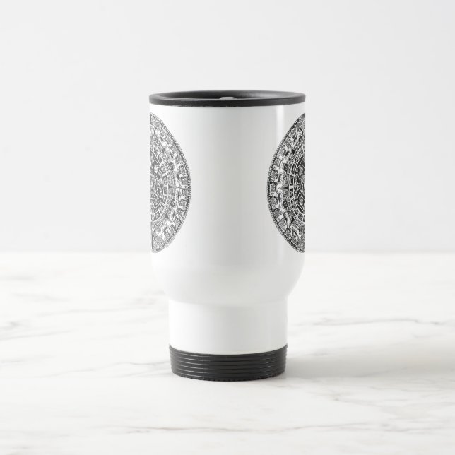 Mayan calender travel mug (Center)