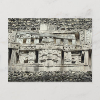 Mayan carvings postcard