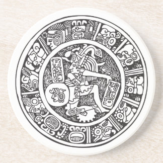 Mayan circle, Mexican hieroglyph(Maya) Coaster