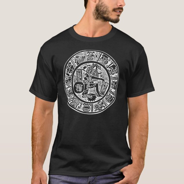 Mayan circle, Mexican hieroglyph(Maya) T-Shirt (Front)