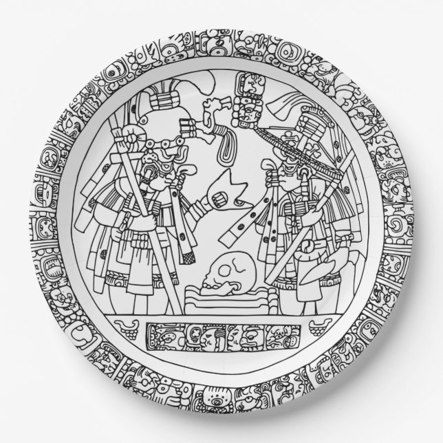 Mayan Circle Paper Plate (Front)