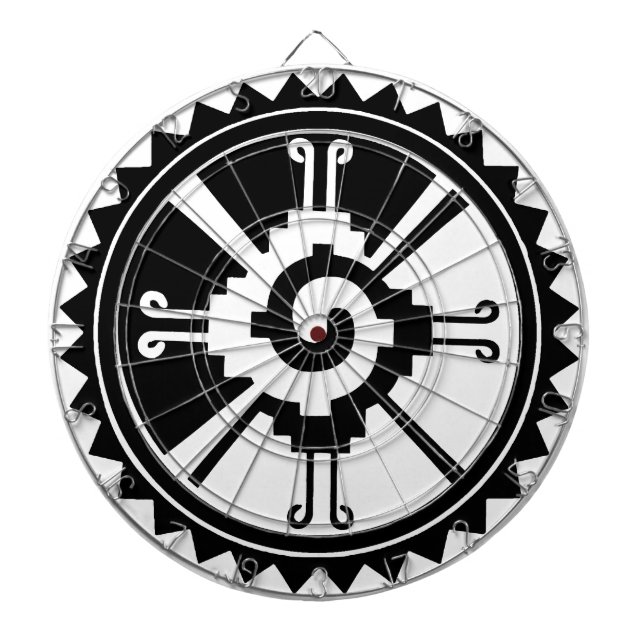Mayan Deity Symbol Hunab Ku Dartboard (Front)