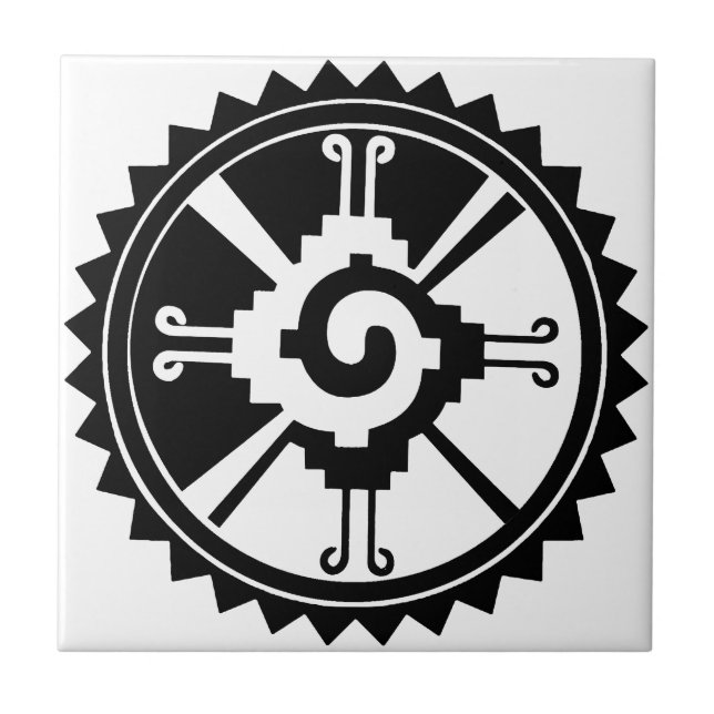 Mayan Deity Symbol Hunab Ku Tile (Front)