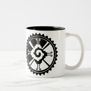 Mayan Deity Symbol Hunab Ku Two-Tone Coffee Mug