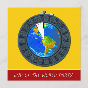 Mayan End of the World Stopwatch Party Invitation