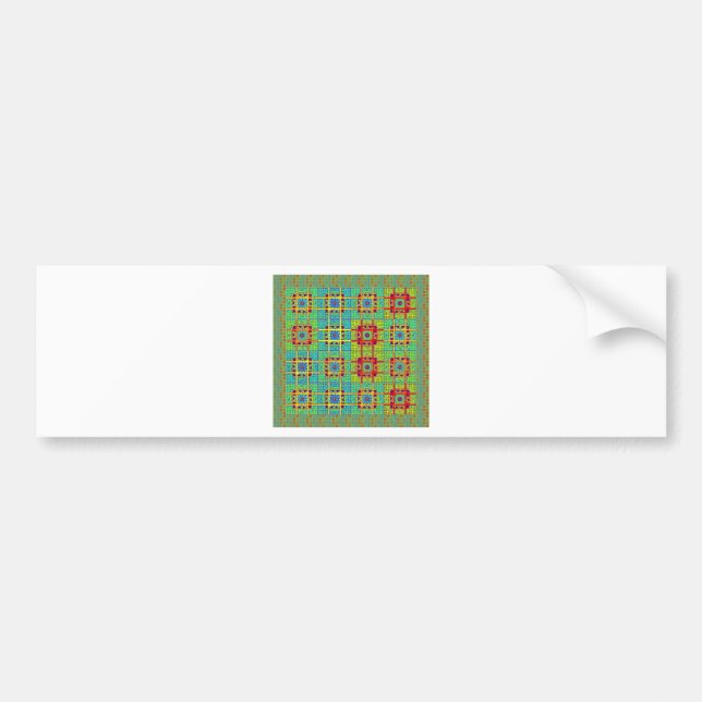 Mayan ethnic tribal pattern.jpg bumper sticker (Front)