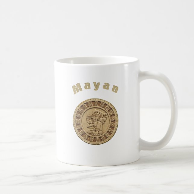 Mayan gold coffee mug (Right)