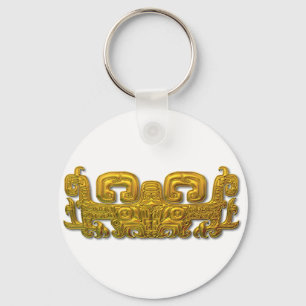 Mayan Jaguar - Gold Keychain
