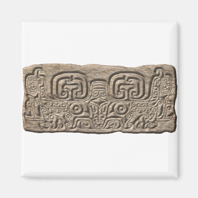 Mayan Jaguar-stone Magnet (Front)