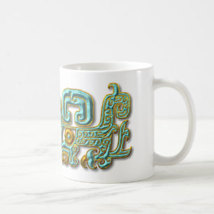 Mayan Jaguar-turquoise and gold Coffee Mug