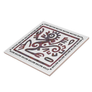 Mayan Monkey Symbol Tile