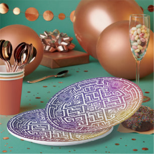 Mayan Mosaic Marvel Paper Plate