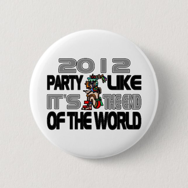 Mayan New Years 2012 2 Inch Round Button (Front)