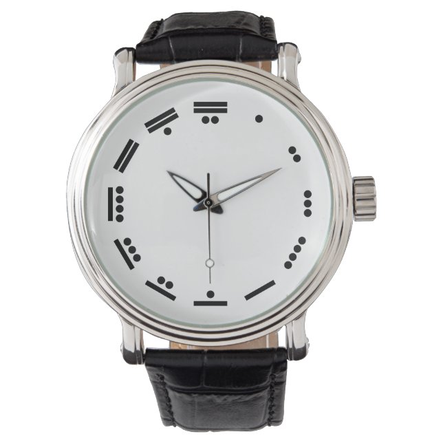 Mayan Numerals, Maya Numbers (Black/White) Watch (Front)