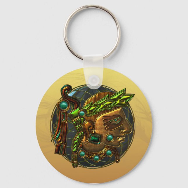 Mayan Ornament 4 Keychain (Front)