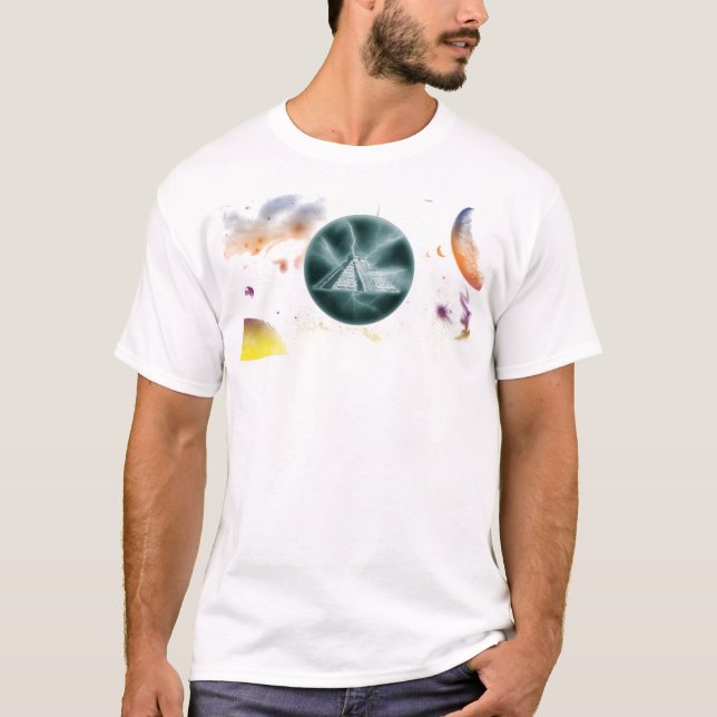Mayan Power - Piramide in Technicolor T-Shirt (Front)