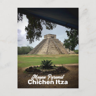 Mayan Pyramid CHICHEN ITZA Travel Souvenir Postcard