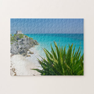 Mayan Ruins At The Beach In Tulum Jigsaw Puzzle