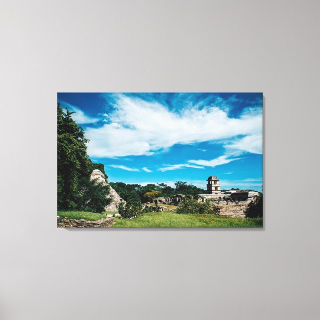 Mayan Ruins Of Palenque Canvas Print (Front)