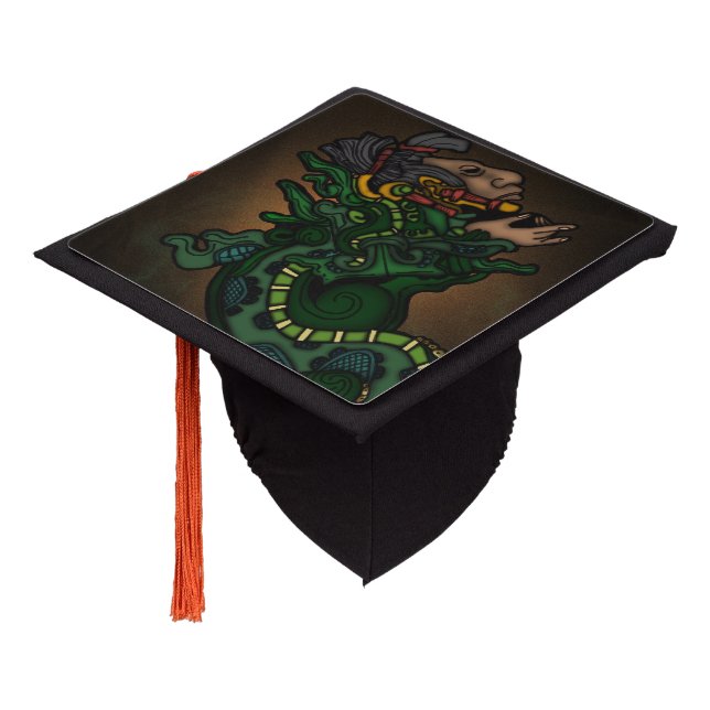 Mayan Serpent God Graduation Cap Topper (Angled)