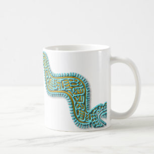Mayan Serpent-turquoise and gold Coffee Mug