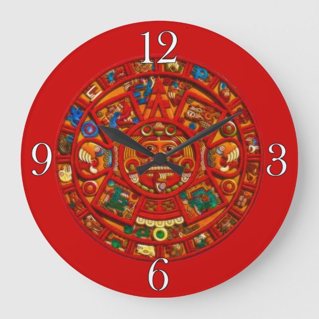 Mayan Sun Calendar Aztec Mexican History Clock (Front)