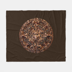 Mayan Sun Calendar Fleece Blanket