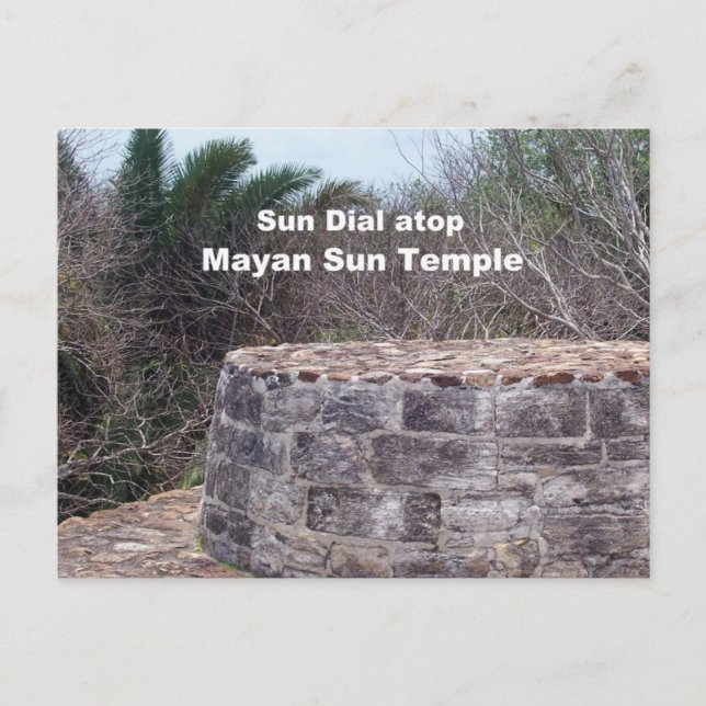Mayan Sun Dial Postcard (Front)