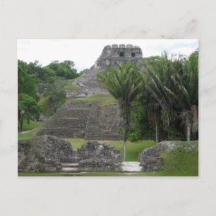 Mayan temple postcard