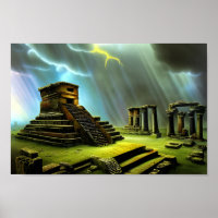 Mayan Temple Ruins Fantasy Art
