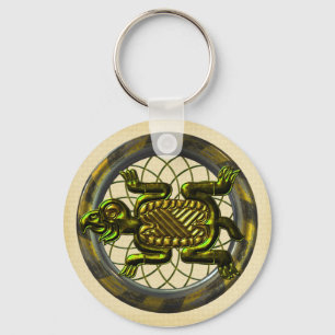 Mayan Turtle Keychain