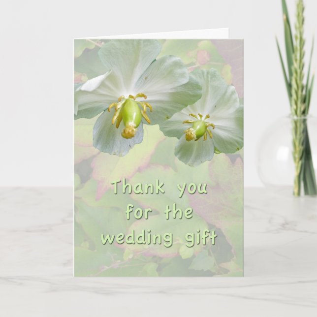 Mayapple Thank You Wedding Gift Card (Front)