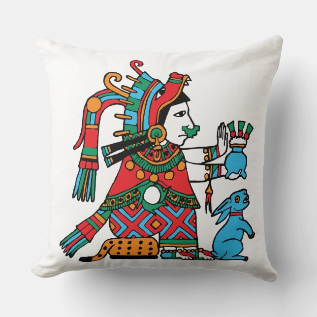 Mayauel – Goddess Of Pulque And Intoxication Throw Pillow (Front)