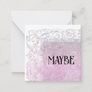 *~*  MAYBE  Relationship AP63 Flat Note Card