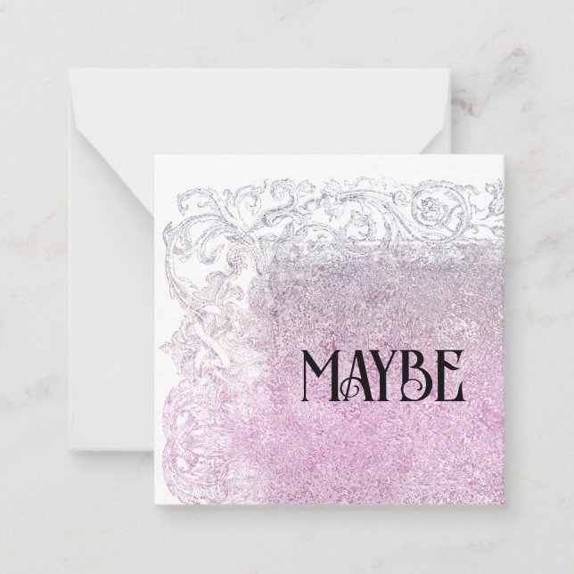 *~*  MAYBE  Relationship AP63 Flat Note Card (Front)