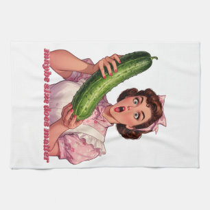 Maybe Size Does Matter Girly Housewife Kitchen Towel
