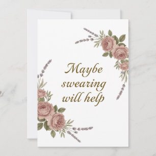 Maybe Swearing Will Help Invitation