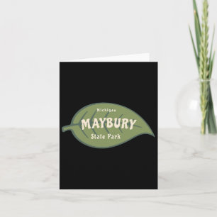 Maybury State Park Michigan Fall Leaves Vacation Card