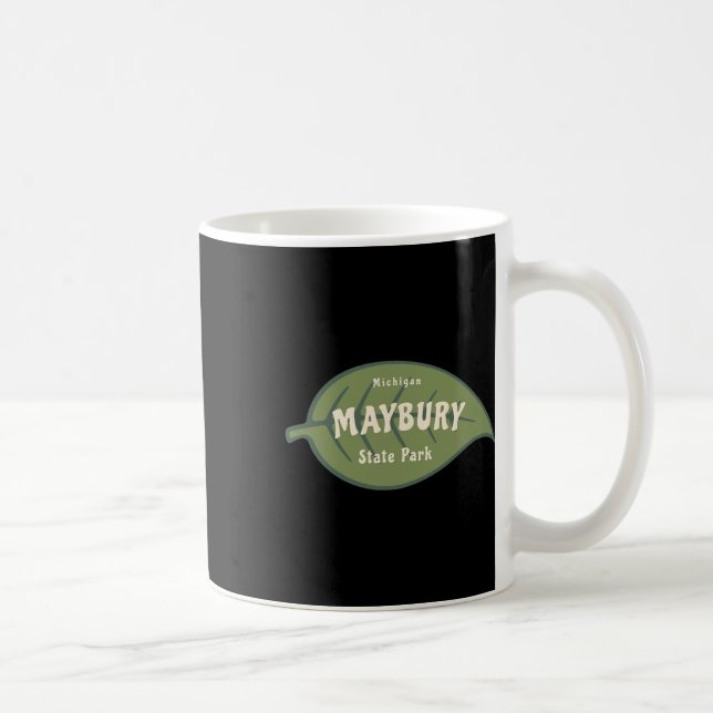 Maybury State Park Michigan Fall Leaves Vacation  Coffee Mug (Right)