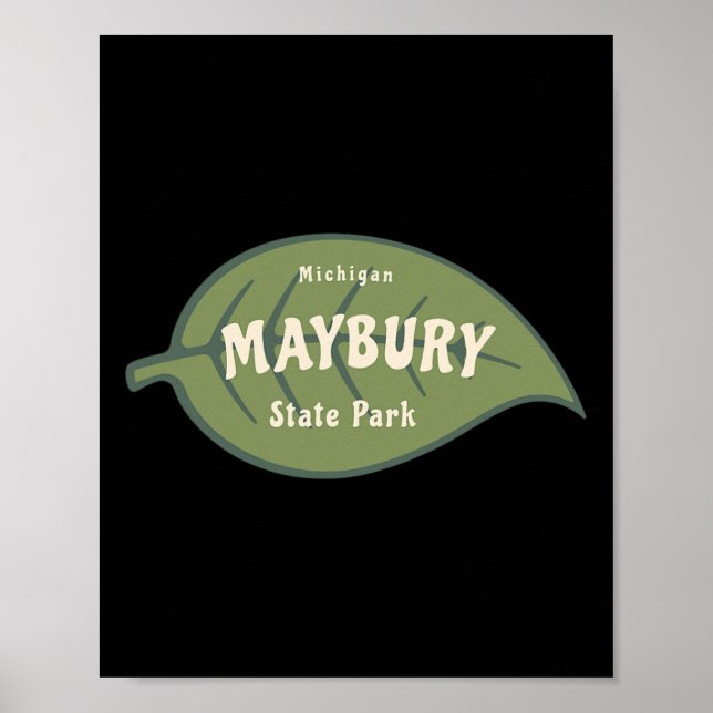 Maybury State Park Michigan Fall Leaves Vacation  Poster (Front)