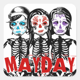 mayday : colour touched square sticker