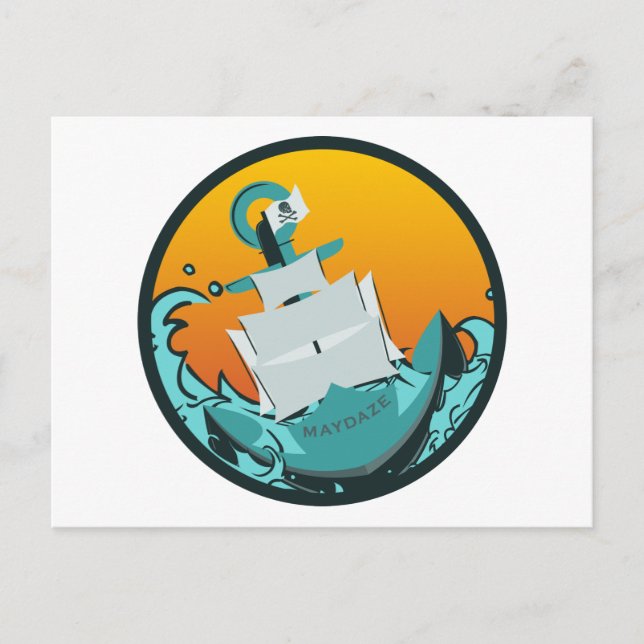 maydaze sinking ship postcard (Front)