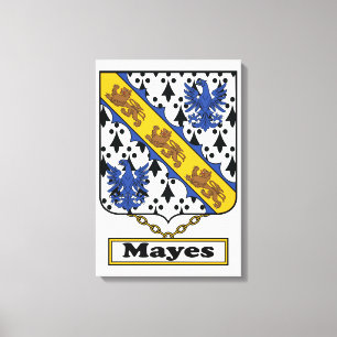 Mayes Family Crest Canvas Print