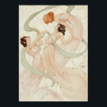 Mayflies I by Raphael Kirchner Poster<br><div class="desc">Date: 1904 | Style: Art Nouveau - Series - Mayflies by Raphael Kirchner. Mayflies are a design series by Raphael Kirchner.</div>